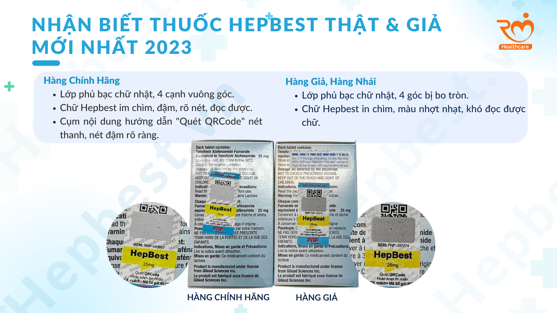Phân biệt thuốc Hepbest chính hãng & thuốc giả mới nhất năm 2023.